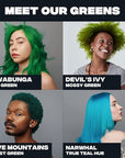 Good Dye Young Semi-Permanent Hair Color, Vegan and Cruelty-Free Green Hair Dye, Last up to 24 Washes, Non-Damaging Conditioning Hair Color (5FL OZ, Move Mountains)