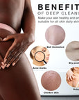 UJFQBH 4 Pieces African exfoliating net African Net Long Net Bath Sponge Exfoliating Shower Body Scrubber Back Scrubber Skin Smoother,Great for Daily Use (Purple, Blue, Green, White)