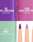 Oulac Waterproof Lipliner Pencil Set - Smooth and Creamy, Retractable Lip Makeup for Precision Application, Vegan & Cruelty-Free, 08+11+LL09