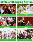 Temporary Green Hair Color Wax for Kids, Women Men Colored Hair Styling Mud, Washable Style Dye for Girls Boys Teens, DIY Instant Hair Coloring Gel Cream for Cosplay Halloween Children's Day