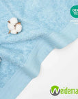 100% Cotton Washcloths Set 13” x 13” | Sky Blue Towels | Set of 6 Ultra Soft and Highly Absorbent Washcloths Sets for Bathroom, Gym, Spa | Machine Washable Face Towel
