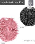 2Pcs Silicone Body Scrubber,Exfoliating Body Scrubbers for use in Shower,Silicone Body Brush for Showering and Anti-Slippery Handles for All Skin Types,Eco Friendly Shower Scrubber for Body (Pink)