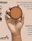 Mehron Makeup Paradise Makeup AQ Pro Size | Stage & Screen Performance, Face & Body Painting, Beauty, Cosplay, and Halloween | Water Activated Face Paint, Body Paint 1.4 oz (40 g) - Light Brown