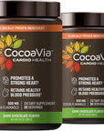 CocoaVia Cardio Health Cocoa Powder, 60 Servings, 500mg Cocoa Flavanols, Support Heart Health, Boost Nitric Oxide, Improve Circulation, Energy, Preworkout, Vegan, Dark Chocolate Cacao