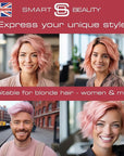 Metallic Rose Gold Hair Dye Demi-Permanent, Toner for Bleached Hair, Anti-Breakage Plex Hair Care, Vegan Hair Dye, Cruelty-Free, 100% Grey Coverage, Rose Hair Color, All Hair Types by Smart Beauty