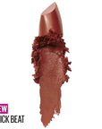 Maybelline Color Sensational Lipstick, Lip Makeup, Cream Finish, Hydrating Lipstick, Nude, Pink, Red, Plum Lip Color, Brick Beat, 0.15 oz; (Packaging May Vary)