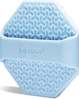 Sud Scrub® Antimicrobial Silicone Face Scrubber, 1 Pack, Gentle Face Exfoliator for Sensitive Skin, Eco Friendly Facial Cleansing Brush, Exfoliating Face Brush for Men and Women (Blue)