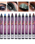 MEICOLY Neutral Brown Eyeshadow Stick, 12 Pcs Shimmer Metallic Purple Blue Eyeshadow Crayon, Eye Brightener Stick, Pro Waterproof & Long Lasting Shiny Bright Starter Rotating Eye Brightener Sticks