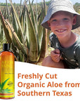 NEW Recovery After Sun Gel with Aloe Vera - For Skin & Face with Instant Sunburn Relief. Unlike Regular Aftersun Lotion, Ours Is Made From Freshly Cut Texas Aloe. With Mango & Chamomile (12 Fl Oz)
