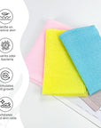 Yiclick Exfoliating Washcloth Towel【3 Pack】- Exfoliating Body Scrubber Exfoliator, Back Scrubber for Shower Bath, Exfoliate Rags Wash Cloths, Loofah Lufa Sponge, Body Scrub & Exfoliation Women Men