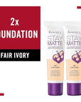Rimmel, Stay Matte Foundation, Fair Ivory 2 Count may vary)