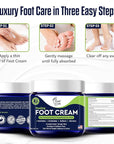 Tea Tree Oil Foot Cream - Moisturizing Athletes Foot Care For Dry Cracked Feet Cream - Heel & Callus Removal, Toenail Treatment, Ringworm Itchiness Relief - Made in USA Foot Cream, 2 Ounce Pack of 1