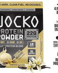 Jocko Mölk Whey Protein Powder 22g Protein - Sugar Free Monk Fruit Blend - Muscle Recovery & Growth, Packaging May Vary (31 Servings, Vanilla Milkshake)