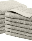 100% Cotton Washcloths Set 13” x 13” | Silver Towels | Set of 18 Ultra Soft and Highly Absorbent Washcloths Sets for Bathroom, Gym, Spa | Machine Washable Face Towel