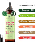 Botanic Hearth 100% Pure Rosemary Batana Oil For Hair Growth | Infused with Biotin, Jojoba & Castor Oil | Hair Oil Repairs Dry Damaged Hair, Strengthening, Healthier - Hair Tonic, 6.7 fl oz