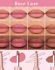 2 PCS Lip Liner and Lip Stain Combo Set, High Pigmented Long Lasting Velvet Lip Tint, Well-Defined Lipliner, Weightless Waterproof Not Animal Tested, Matte Finish Makeup