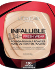 L'Oreal Paris Makeup Infallible Fresh Wear Foundation in a Powder, Up to 24H Wear, Waterproof, True Beige, 0.31 oz.