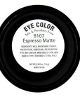 Espresso Coffee Chocolate Chestnut Cocoa Brown Matte Opaque Pressed Powder Single Vegan Eyeshadow; Talc, Paraben & Cruelty Free