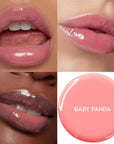 ColourPop So Juicy Plumping Glossy Lip Oil - Hydrating & Plumping Lip Oil with a Sheer Wash of Non-Sticky Color - Infused with Peptides, Ceramides & Ginger - Baby Panda (0.29)