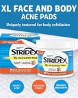 Stridex xl face body pads,