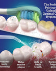 GuruNanda Lion & Lamb Kit 2.0, Electric Toothbrush with Water Flosser Combo, 4 Jet Tips, 4 Brush Heads, & IPX7 Waterproof Design for Complete Oral Care, Lavender