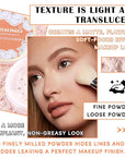 Loose Setting Face Powder Set,Oil Control Long Lasting Finish,Pink Complexion