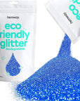 Hemway Eco Friendly Biodegradable Glitter 100g / 3.5oz Bio Cosmetic Safe Sparkle Vegan for Face, Eyeshadow, Body, Hair, Nail and Festival Makeup - Ultrafine (1/128" 0.008" 0.2mm) - Sapphire Blue