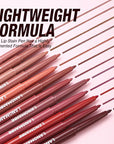 LANGMANNI 6Pcs Sculpting Matte Velvet Lip Liner Set,Smooth Creamy Texture,Waterproof And High Pigmented For Girls Daily Application Lip Makeup(1+2+3+4+5+6)