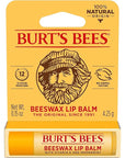 Burt's Bees Lip Balm, Lip Moisturizer With Responsibly Sourced Beeswax, with Vitamin E & Peppermint Oil, Natural Origin Moisturizing Care, 1 Tube, 0.15 oz.