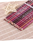 Non-drying Lip Liner 12pcs Pipliner Pencil Waterproof Lipliner Pencil Lip Liner Pencils Water Proof Eyebrow Pencil Natural Color Lip Liner