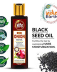 Red Onion Hair Growth Oil - Anti Hair Fall Enriched with 29+ Natural Herbs, Extracts & Oils Including Argan, Jojoba, Rosemary & Black Seed - 200ml