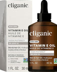 Cliganic 100% Pure Vitamin E Oil for Skin, Hair & Face - 30,000 IU, Non-GMO Verified | Natural D-Alpha Tocopherol (Packaging May Vary)