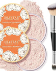 2PCS Loose Face Powder, Oil Control Minimizes Pores Pink Complexion) 8g