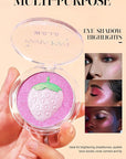 Cream Highlighter Compact, Highly Pigmented Glitter Powder Makeup, Face