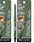 REVLON ColorStay Pencil Waterproof Eyeliner, Smudge-Proof, Eye Makeup with Built-In Sharpener, 206 Jade, 0.01 oz (Pack of 2)