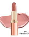 L'Oreal Paris Colour Riche Les Nus Lipstick, Nu Confident, 0.13 Oz.