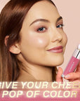 Cilrofelr Dewy Liquid Blush, Soft Cream Liquid Blush Coral Red)