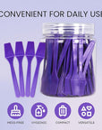 PANA 100pcs Brand Cosmetic Make Up Disposable Plastic 2.5" Spatulas Skin Care Facial Cream Mask Spatula (100 Pieces in a Container) (PURPLE)