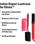 Revlon Super Lustrous Lip Gloss, Non-Sticky, Hydrating, High Shine Finish, 215 Super Natural, 0.13 oz