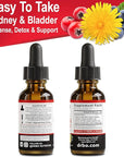 Kidney Support Supplement Bladder Health - Organic Kidney Bladder Supplements Drops Juniper Berry Cleavers Dandelion - Renal Kidney Cleanse Detox Urinary Tract Herbal Bladder Support Flush Kidneys 1oz