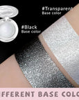 Holographic Duochrome Pearl Silver Glitter Eyeshadow, Glossy Glow Metallic Shimmer Single Eyeshadow Palette, Sparkle Inner Corner Eye Highlighter, Iridescent Eye Shadow Palette Fairy Makeup#03