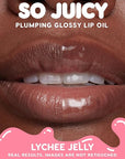 ColourPop So Juicy Plumping Glossy Lip Oil - Hydrating & Plumping Lip Oil with a Sheer Wash of Non-Sticky Color - Infused with Peptides, Ceramides & Ginger - Baby Panda (0.29)