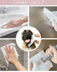 100% Cotton Disposable Face Towel 50 Count 10x12 Inch | Biodegradable Thick Soft One Time Use Dry Wipes for Sensitive Skin, Baby Care, Facial Cleaning, Makeup Removal