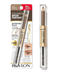 Revlon ColorStay Brow Fantasy, All In One Eyebrow Powder Pencil with Shaping Clear Gel, Gel Infused with Panthenol, Smudge-proof, 16HR Visibly Full Brows, 001 Ash Blonde