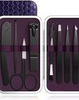 9PCS Tweezers Set for Facial Hair, Precision Tweezer for Eyebrows with Curved Scissor and Eyebrow Razor for Ingrown Hair as Stocking Stuffers Gifts for Women/men