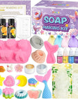 Jcoos Lip Gloss Making Kit 73PCS Lip Gloss Keychain Make Your Own Lip Gloss Kit, DIY Lip Gloss Making kit, Soap Making Kit for Kids, Make Your Own Soap Kit Soap Making Kit Science Kits for Kids Age