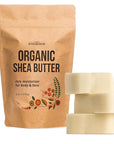 Organic Shea Butter Raw Unrefined | Pure African Shea Butter for Hair & Dry Skin | Natural Face Moisturizer | Body Butter Base for Lotion, DIY Lip Balm and Soap Making Supplies, 8oz Bar