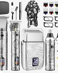 Beard Trimmer for Men, Cordless Electric Hair Clippers Professional, Barber Clippers Rechargeable Sets, Electric Razor Foil Shavers Haircut Kit for Ear, Face, Nose, Hair, Beard,Whole Body Available