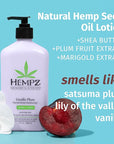 Hempz Limited Edition Vanilla Plum Hydrating Body & Hand Lotion 17 oz