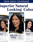 Clairol Nice'n Easy Permanent Hair Dye, 3RV Darkest Burgundy Violet Hair Color, Pack of 2